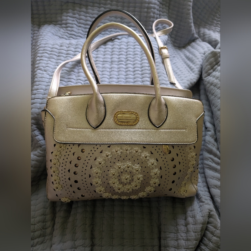 BRANGIO ITALY Elegant Cream Handbag